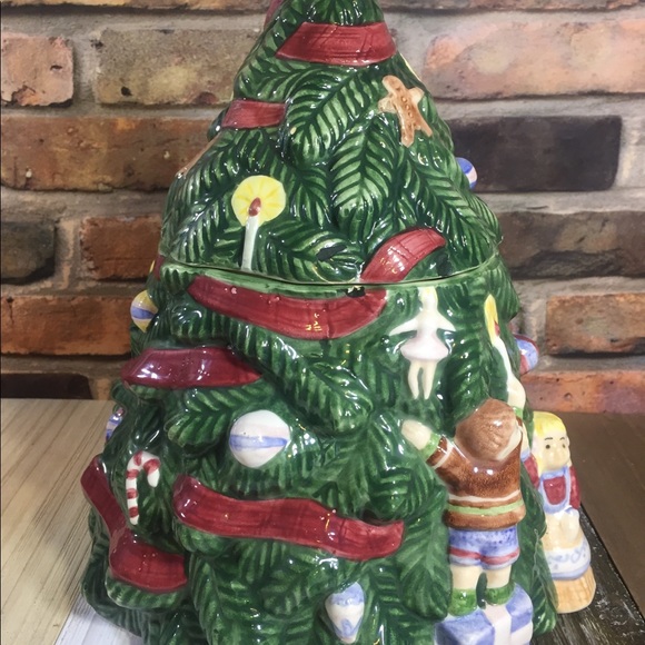 Kitchen 1 Ceramic Christmas Tree Cookie Jar Diameter 4 Poshmark